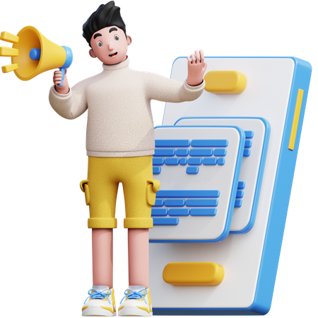 Faire du travail de marketing  3D Illustration