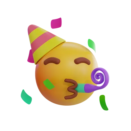 Faire la fête emoji  3D Icon
