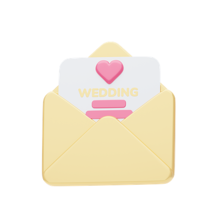 Faire-part de mariage  3D Icon