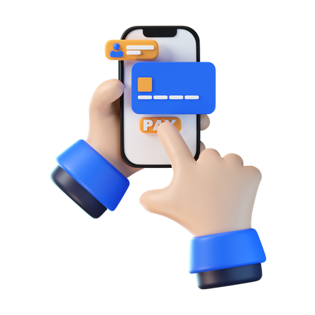 Effectuer un paiement par carte en ligne  3D Icon