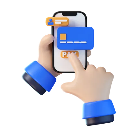 Effectuer un paiement par carte en ligne  3D Icon