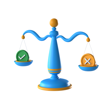 Fairness und Unparteilichkeit  3D Icon