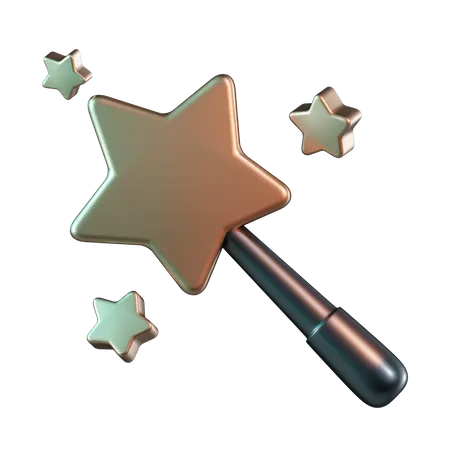 Fairy magic wand  3D Icon