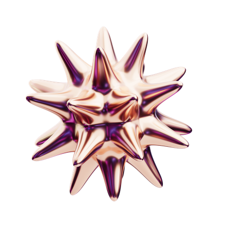 Grappe de poutres en cuivre abstraites chromatiques  3D Icon