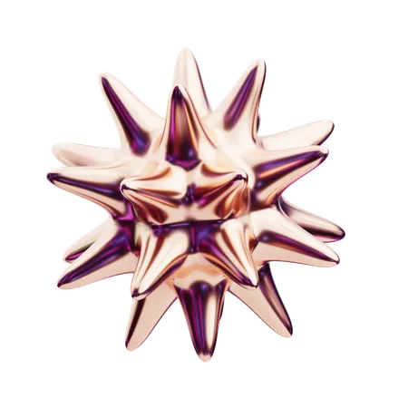 Grappe de poutres en cuivre abstraites chromatiques  3D Icon