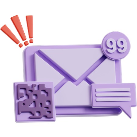 Fake Barcode Letter  3D Icon