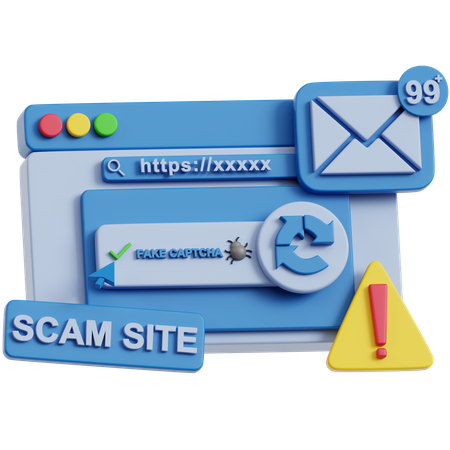 Fake Captcha Bug  3D Icon