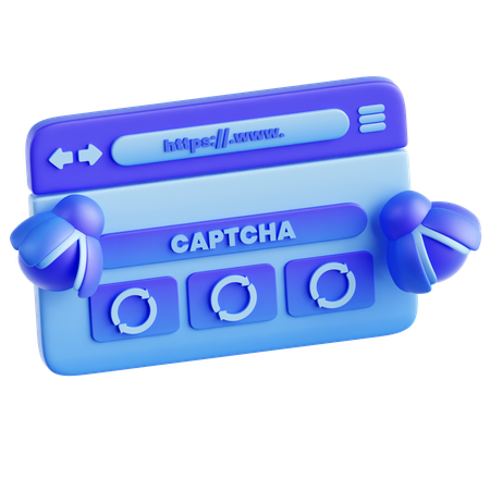 Fake Captcha Bug  3D Icon