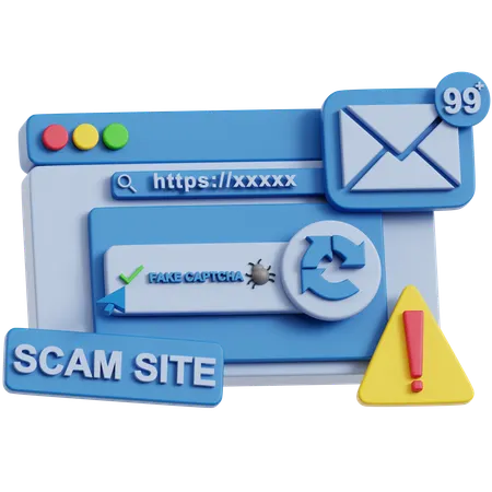 Fake Captcha Bug  3D Icon