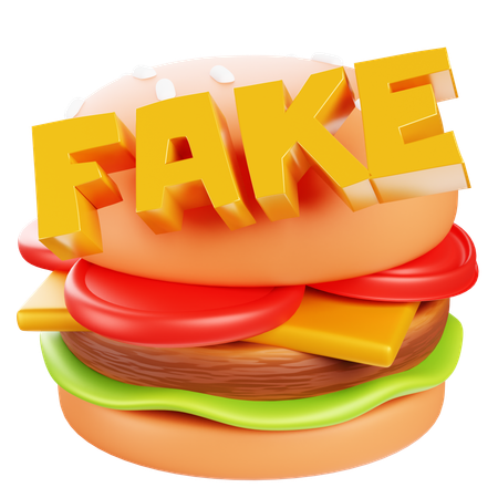 偽の食品  3D Icon