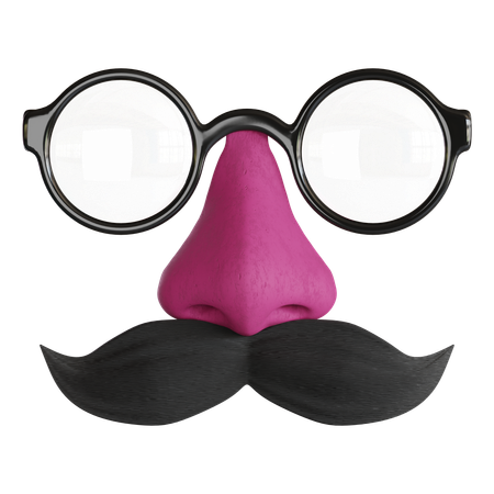 Fake Mustache Mask  3D Icon