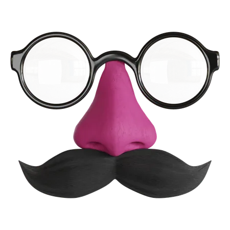 Fake Mustache Mask  3D Icon