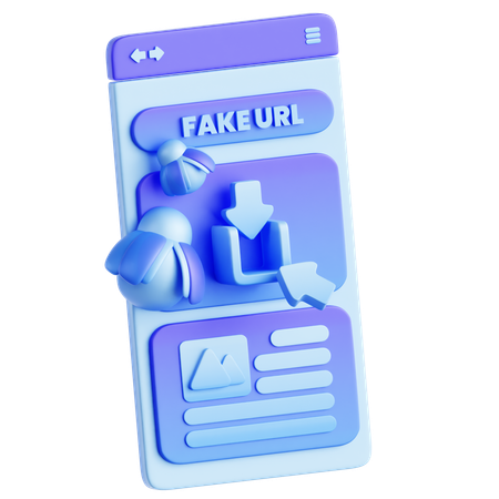 Fake URL  3D Icon
