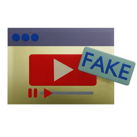 Fake Video  3D Icon