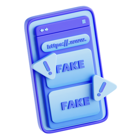 Fake Website  3D Icon