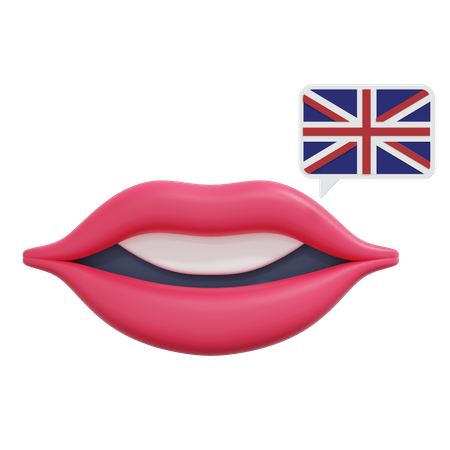 Falante de inglês  3D Icon