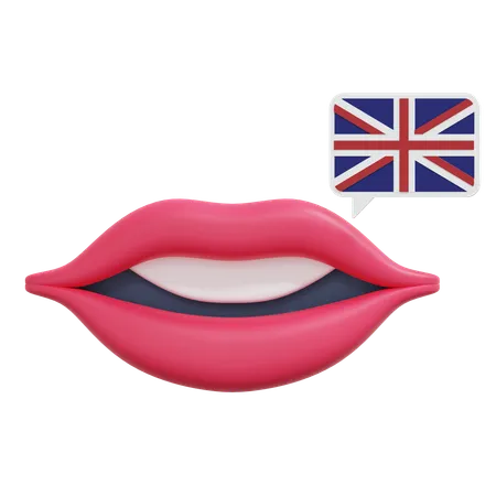 Falante de inglês  3D Icon