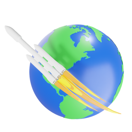 Falcon Heavy  3D Icon