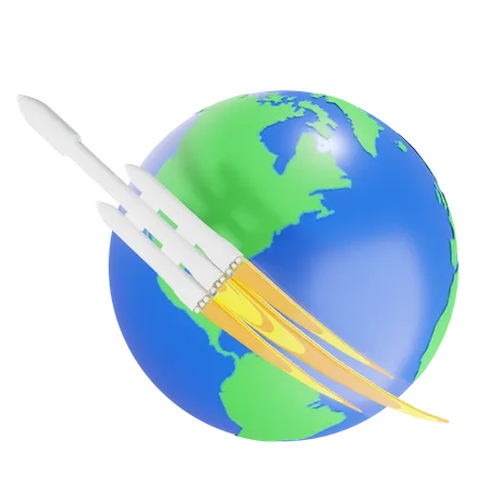 Falcon Heavy  3D Icon