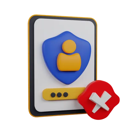 Falha de login  3D Icon