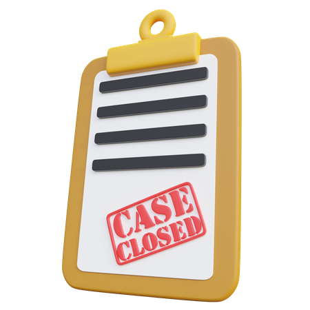 Fall abgeschlossen  3D Icon