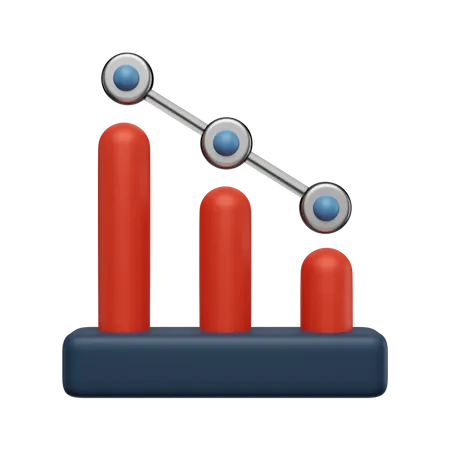 Fall Chart  3D Icon