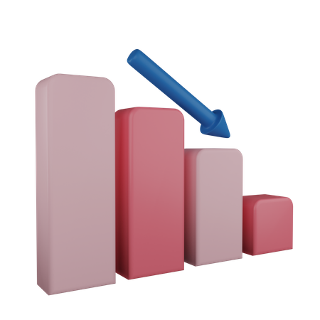 Fall Chart  3D Illustration