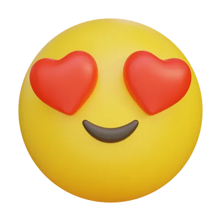 Fall In Love Heart Eyes Face Emoji  3D Icon