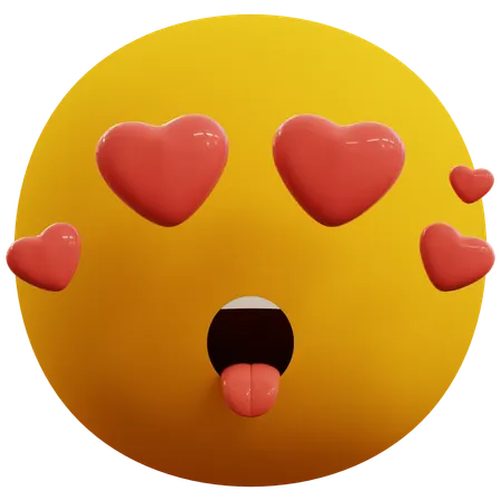 Fall Love Emoji  3D Icon