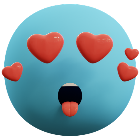 Fall Love Emoji  3D Icon