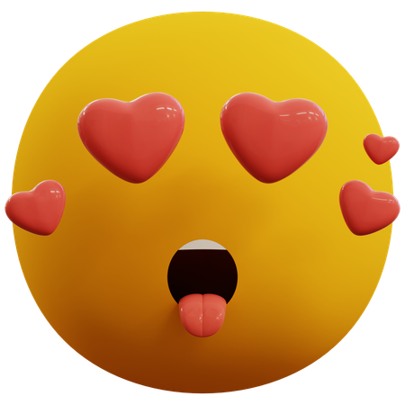 Fall Love Emoji  3D Icon