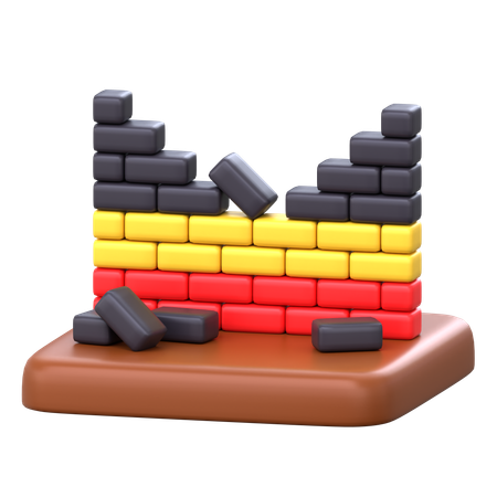 Fall of The Berlin Wall  3D Icon