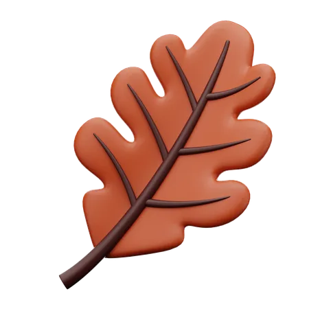 Fallen Oak Leaves  3D Icon