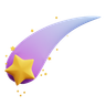 glowing star 3d illustration