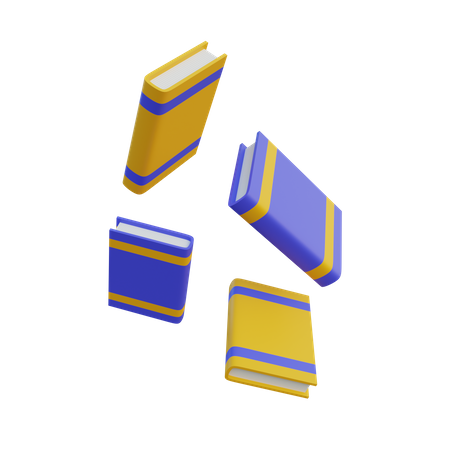 Fallende Bücher  3D Icon