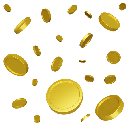 Coins Fall Gold 3D Icon