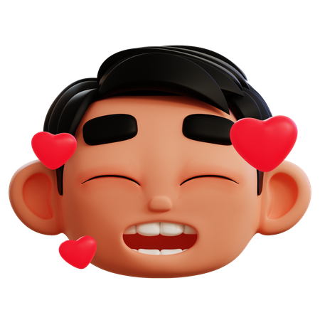 Falling In Love Emoji  3D Icon