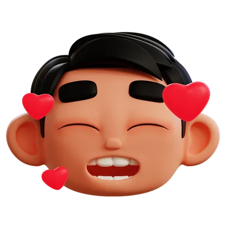 Falling In Love Emoji  3D Icon