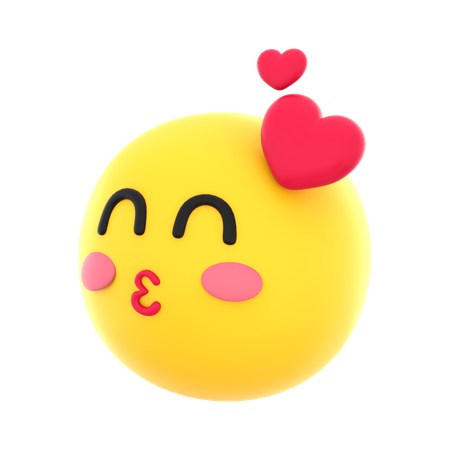 Falling In Love Emoji  3D Icon