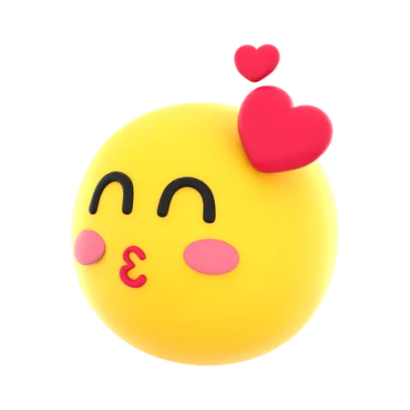 Falling In Love Emoji  3D Icon