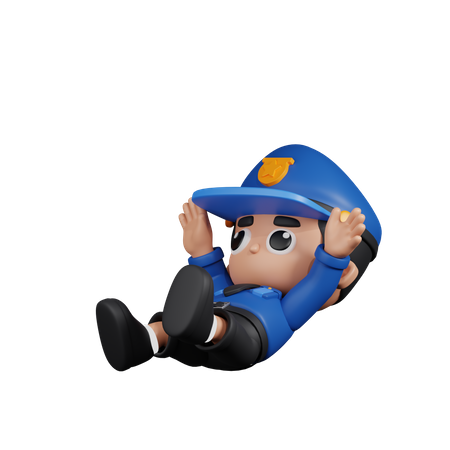 Falling Policeman  3D Icon