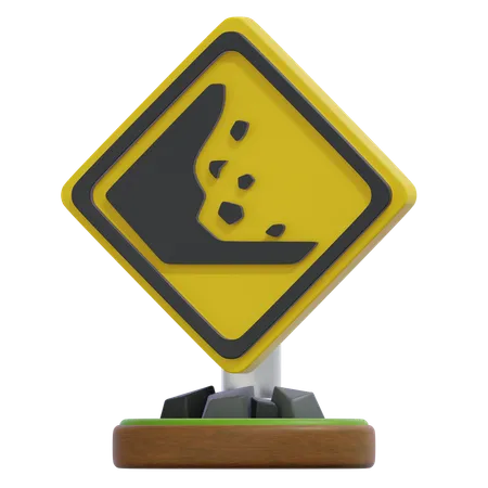 FALLING ROCK SIGN  3D Icon