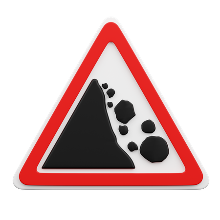 Falling Rocks  3D Icon