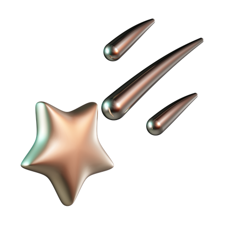 Falling star  3D Icon