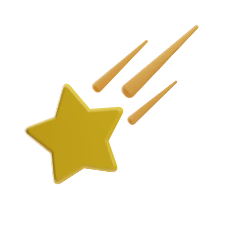 Falling star  3D Icon