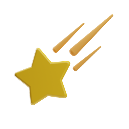 Falling star  3D Icon