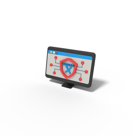 Falsches Web-Passwort  3D Icon