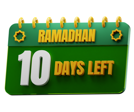 Faltam 10 dias para o Ramadã  3D Icon