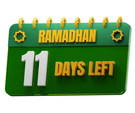 Faltam 11 dias para o Ramadã  3D Icon
