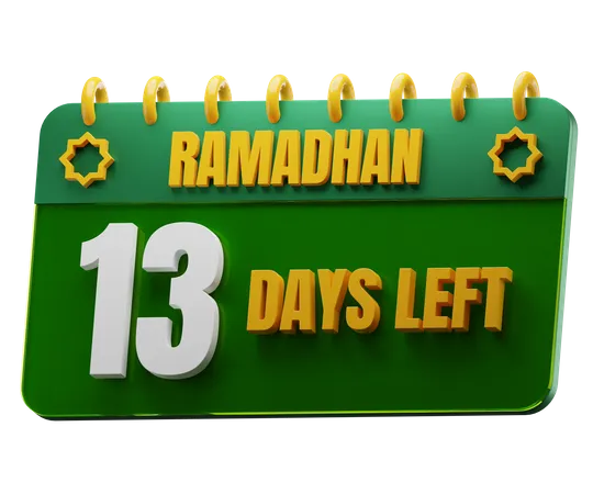 Faltam 13 dias para o Ramadã  3D Icon